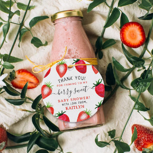 Étiquettes Cadeau Baby shower Berry Sweet Strawberry