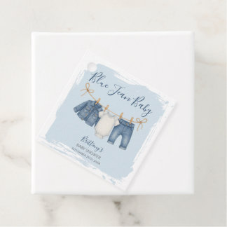 Étiquettes Cadeau Baby shower Blue Jeans Denim