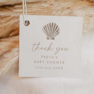 Étiquettes Cadeau Baby shower Boho Beach Shell