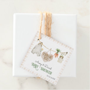 Étiquettes Cadeau Baby shower Boho du marché des fermiers cultivés l