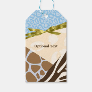 Étiquettes-cadeau Baby shower Boys Blue Safari Thème Imprimer