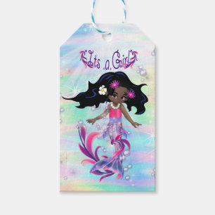 Étiquettes-cadeau Baby shower Bubbles & Baby Mermaids