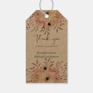 Étiquettes-cadeau BABY SHOWER BUDGÉTAIRE Peach Rose Floral