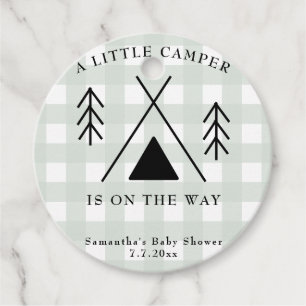 Étiquettes Cadeau Baby shower camping