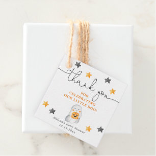 Étiquettes Cadeau Baby shower citrouille du fantôme d'Halloween