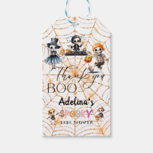 Étiquettes-cadeau Baby shower Costume Halloween Boo Skeletons Éffray