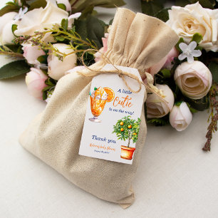 Étiquettes-cadeau Baby shower Cutie Orange Citrus Eté Glace Crème
