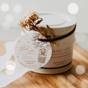 Étiquettes Cadeau Baby shower d'attente de l'ours bleu Teddy Bearly