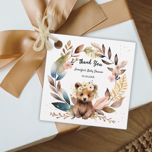 Étiquettes Cadeau Baby shower d'attente précoce mignon thème de l'ou (Créateur téléchargé)