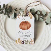 Baby shower d'automne Citrouille aquarelle