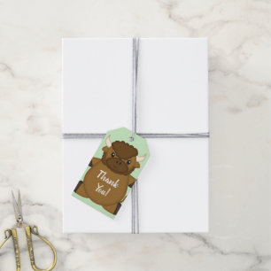 Étiquettes-cadeau Baby shower de Bison Buffalo