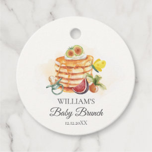 Étiquettes Cadeau Baby shower de Brunch de Pancake à la pomme de ter