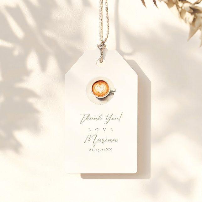 Étiquettes-cadeau Baby shower de café (Créateur téléchargé)