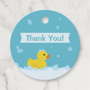 Étiquettes Cadeau Baby shower de canard en caoutchouc Neutre selon l