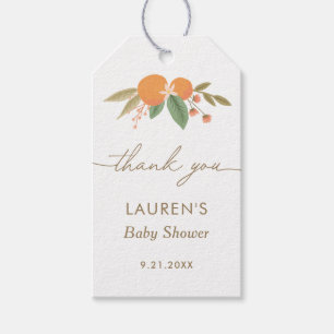 Étiquettes-cadeau Baby shower de Citrus Little Cutie