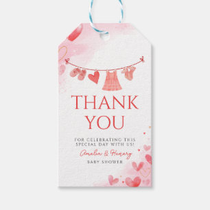 Étiquettes-cadeau Baby shower de filles de Sweetheart Valentines