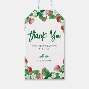Étiquettes-cadeau Baby shower de fraises Berry Sweet