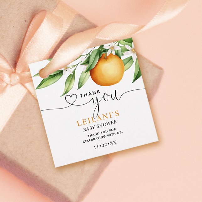 Étiquettes Cadeau Baby shower de Merci de Little Cutie (Créateur téléchargé)