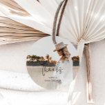 Étiquettes Cadeau Baby shower de Merci photo Boho moderne<br><div class="desc">Merci photo Boho moderne Baby shower Favoriser Tags</div>