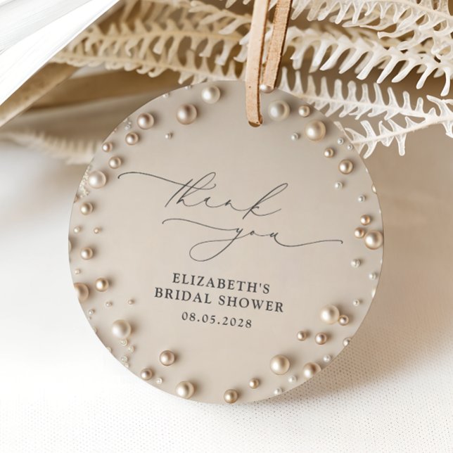 Étiquettes Cadeau Baby Shower de Perle (Créateur téléchargé)
