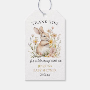 Étiquettes-cadeau Baby shower de printemps pour Fleurs sauvages spéc