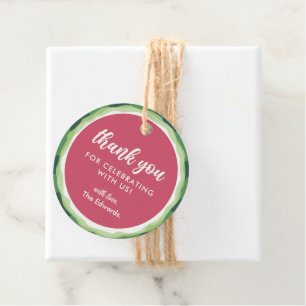 Étiquettes Cadeau Baby shower d'été de la pastèque douce