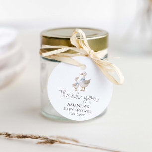 Étiquettes Cadeau Baby shower d'oie