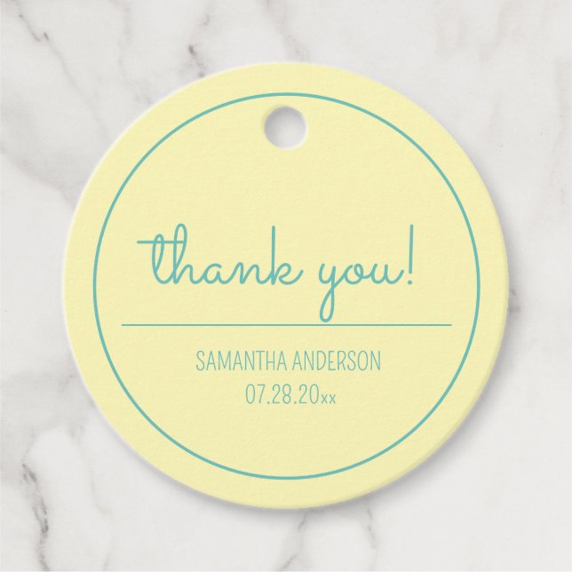 Étiquettes Cadeau Baby shower doux et simple non sexiste (Devant)