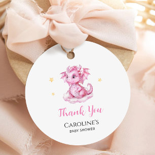 Étiquettes Cadeau Baby shower Dragon mou