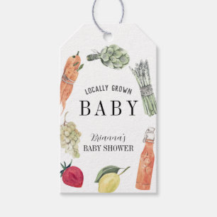Étiquettes-cadeau Baby shower du marché des producteurs de bébés cul