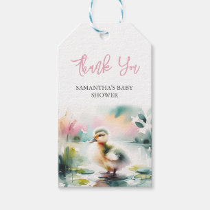 Étiquettes-cadeau Baby shower Favoriser Tags Modèle Spring Duckling
