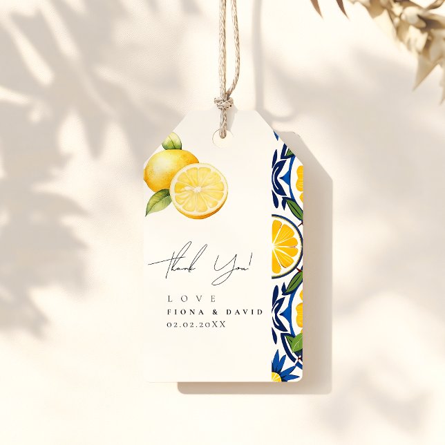 Étiquettes-cadeau Baby Shower Fête Prénatale Thème Citron (Créateur téléchargé)