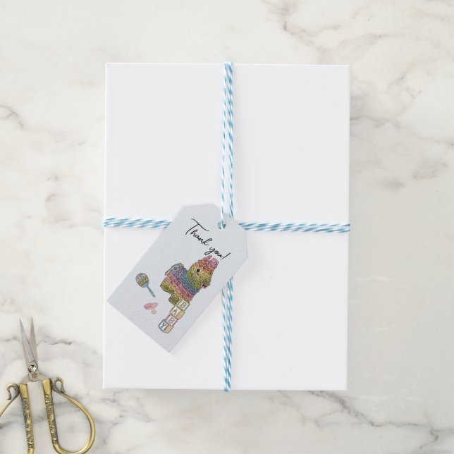 Étiquettes-cadeau Baby shower Fiesta (With Twine)