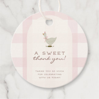 Étiquettes Cadeau Baby Shower Fille Petite Oie