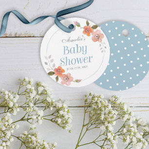 Étiquettes Cadeau Baby shower floral délicieux