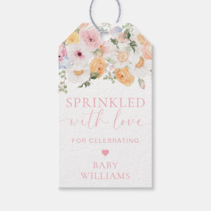 Étiquettes-cadeau Baby shower Floral Millie Parsemé D'Amour