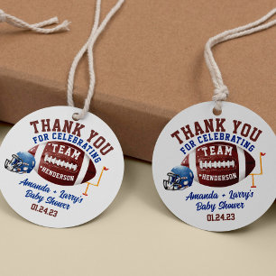Étiquettes Cadeau Baby-Shower Football