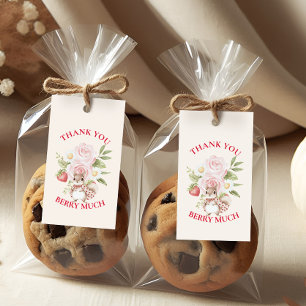Étiquettes-cadeau Baby Shower Forêt de Fraises