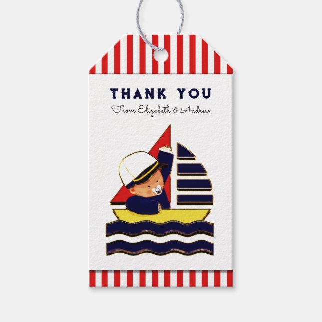 Étiquettes-cadeau Baby shower garçon (Devant)