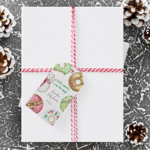 Étiquettes-cadeau Baby shower gâteaux de Noël et donuts