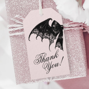 Étiquettes-cadeau Baby shower gothique noir Favoriser Tags
