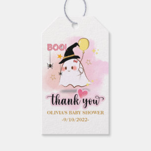 Étiquettes-cadeau Baby shower Halloween Boo