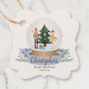 Étiquettes Cadeau baby shower hivernal de noix de cou