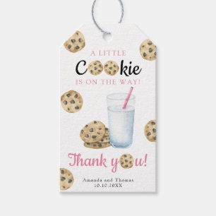 Étiquettes-cadeau Baby shower Lait et Cookies - Carte de remerciemen