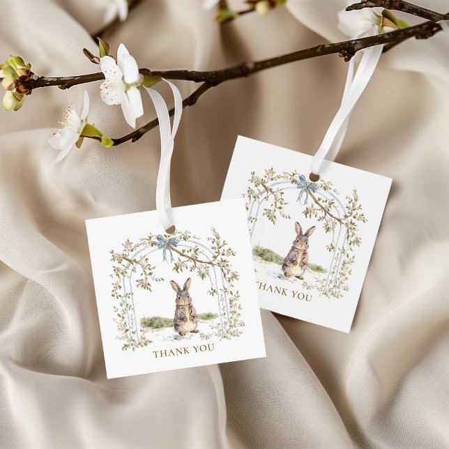 Étiquettes Cadeau Baby Shower Lapin Mignon Remerciements (Créateur téléchargé)