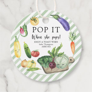 Étiquettes Cadeau Baby shower légumes - Faites-la éclater ! Quand el