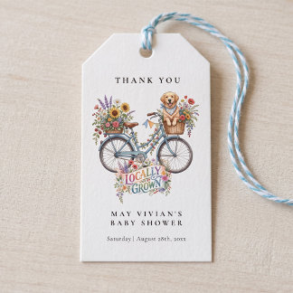 Étiquettes-cadeau Baby-Shower Localement Cultivé & Aimé