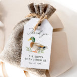 Étiquettes-cadeau Baby shower Mallard Duck<br><div class="desc">Dites merci à vos amis et à votre famille de vous avoir assisté ou à un baby shower d'un être cher avec ces étiquettes de faveur sur le thème du canard.</div>