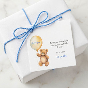 Étiquettes Cadeau Baby shower merci mignon ours en peluche