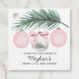 Étiquettes Cadeau Baby shower Merci Tags Merry Little Baby Showe